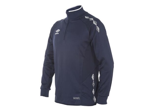 UMBRO UX-1 Half Zip Jr Marin/Vit 116 Träningströja med krage 